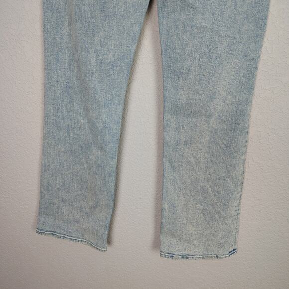 MOTHER The Tripper Jeans Cut Flowers Blue Distressed Denim Size 26 - Picture 12 of 16